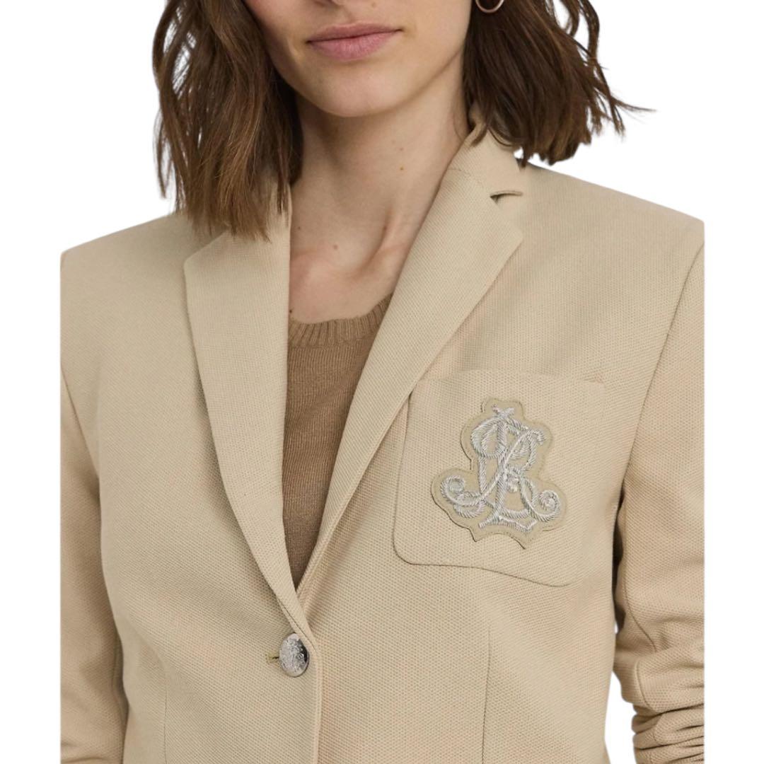 美品　ラルフローレン ジャケット　ブリオンジャカードブレザー　刺繍パッチ　S