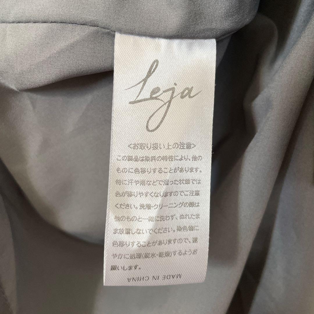 Leja アシンメトリーティアードフリル3WAYベロアIラインドレスワンピース