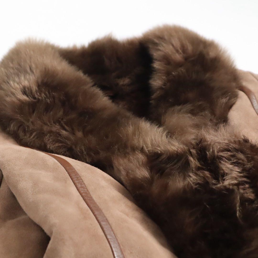 Vintage y2k spain製 ムートン 毛皮 レザー ファーコート