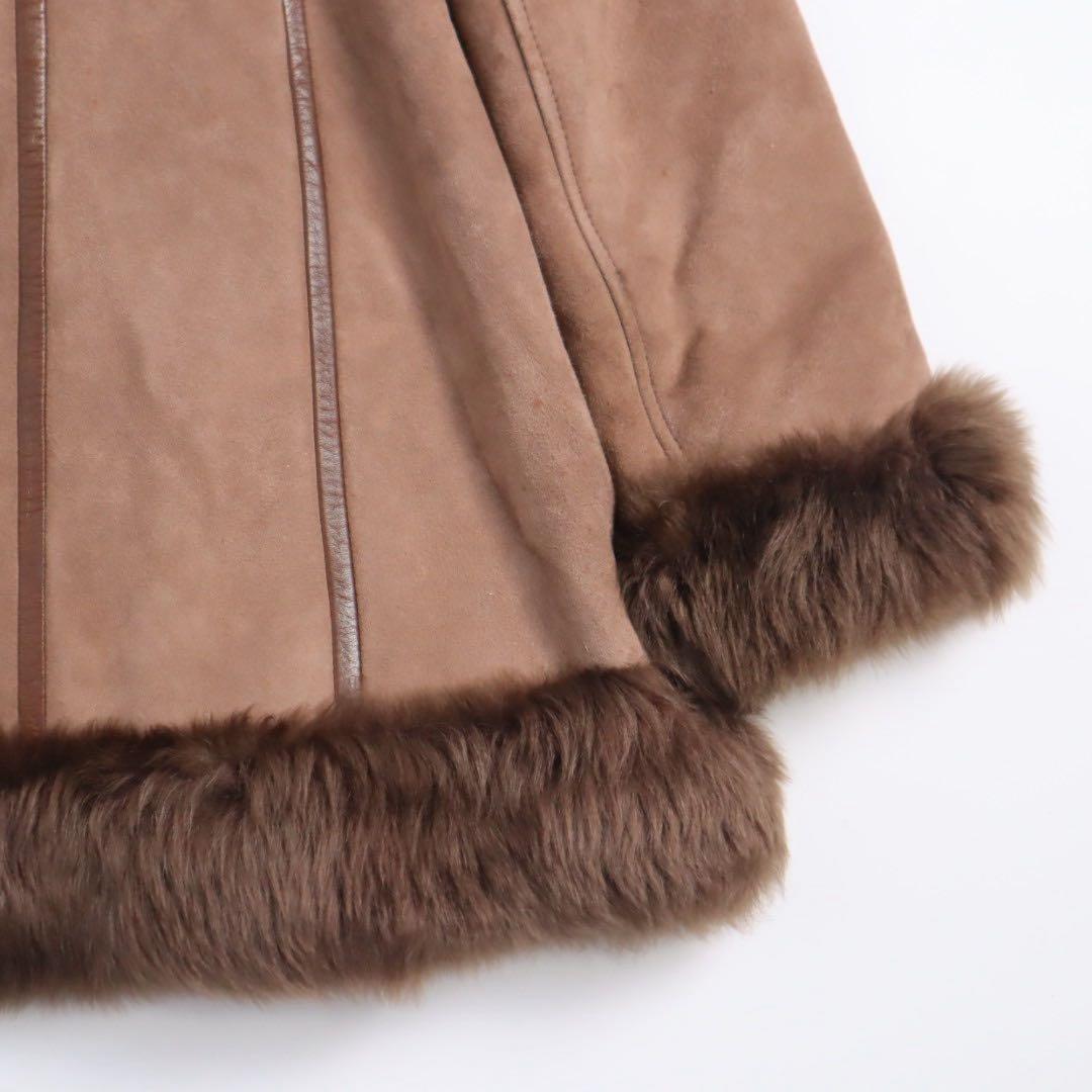 Vintage y2k spain製 ムートン 毛皮 レザー ファーコート