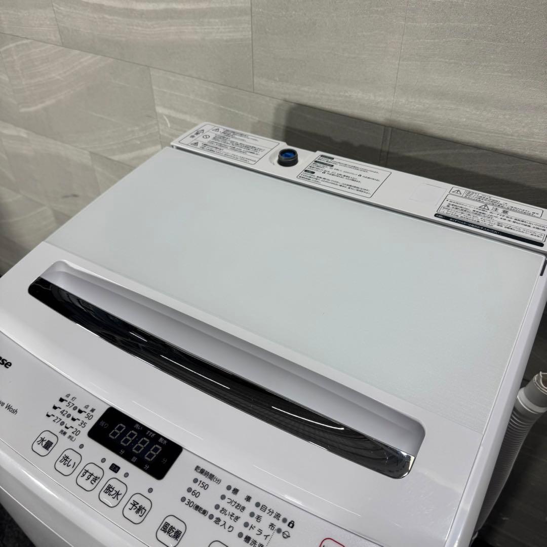Hisense 洗濯機 7.5キロ 清掃済み 2021 ガラストップ d5197
