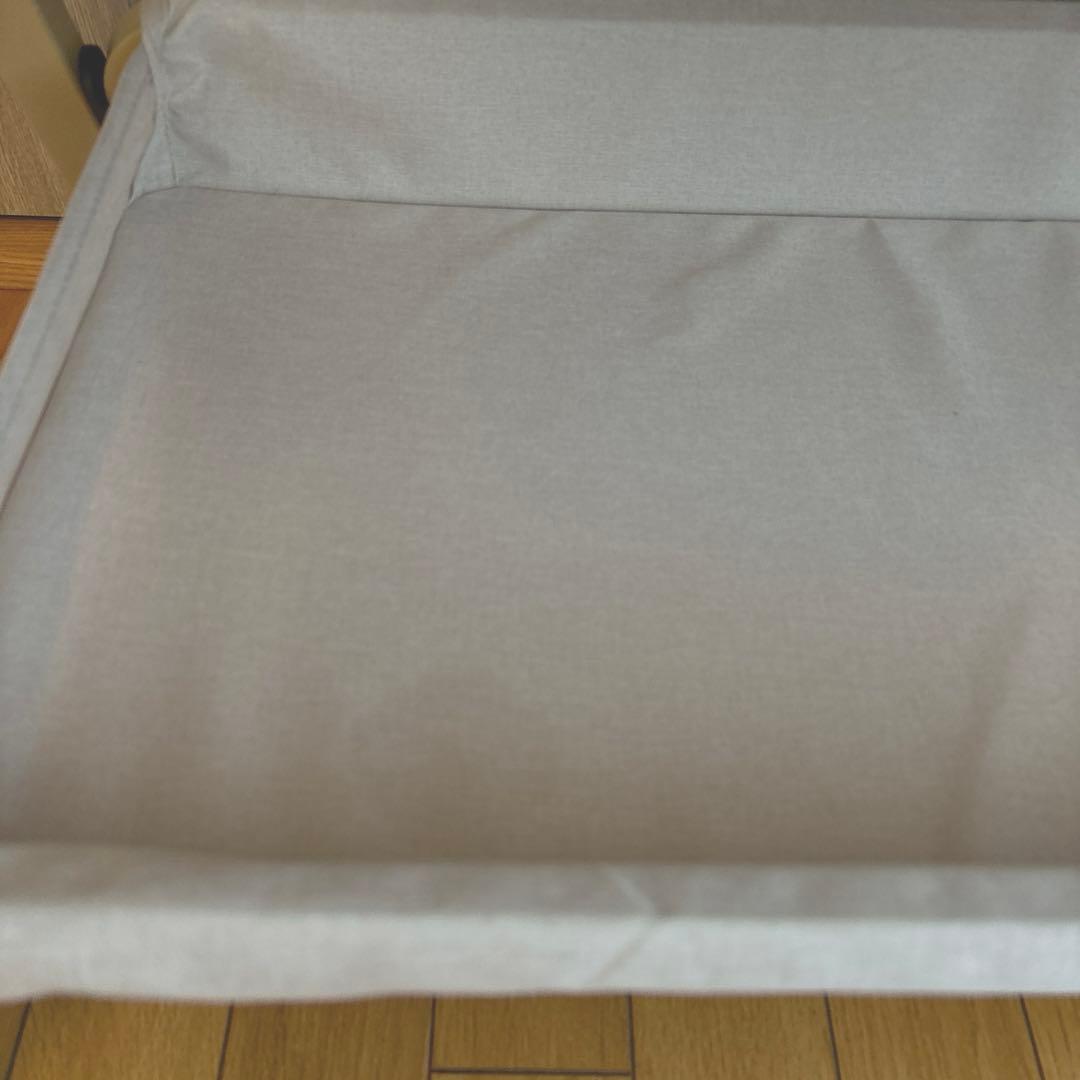 【早い者勝ち！】大人気 ミニ ベビーベッド HZDMJ カーキ 揺りかご機能付き