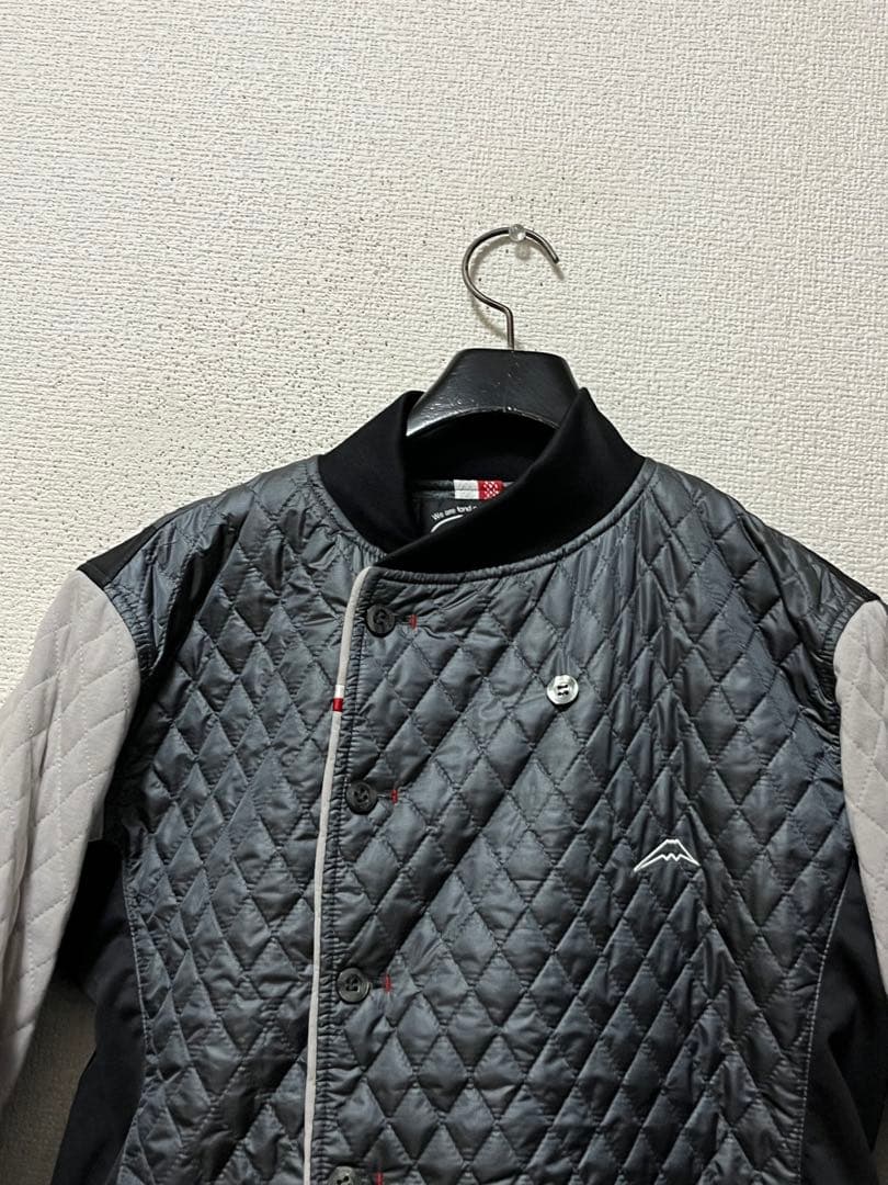 クシタニ　K-1869　キルティングインナージャケット　/M　グレー×ブラック