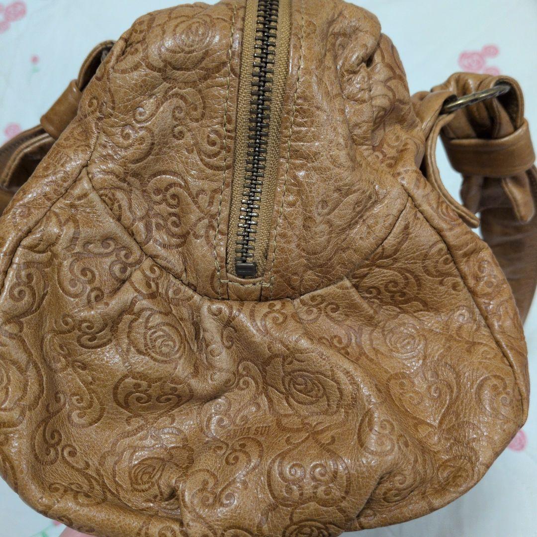 アナスイ　ANNA SUI　バッグ　ハンドバッグ　ショルダー　茶色