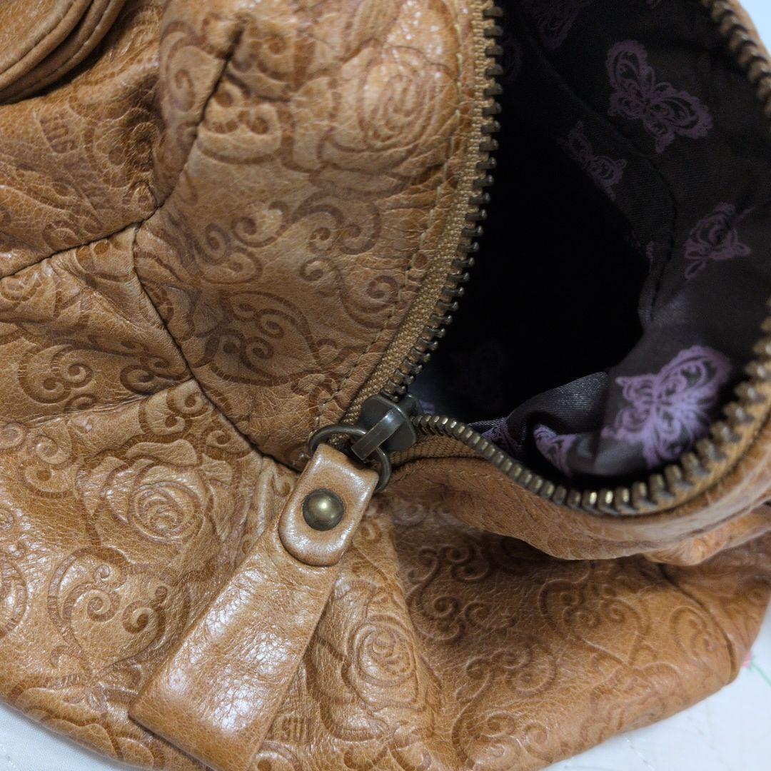アナスイ　ANNA SUI　バッグ　ハンドバッグ　ショルダー　茶色