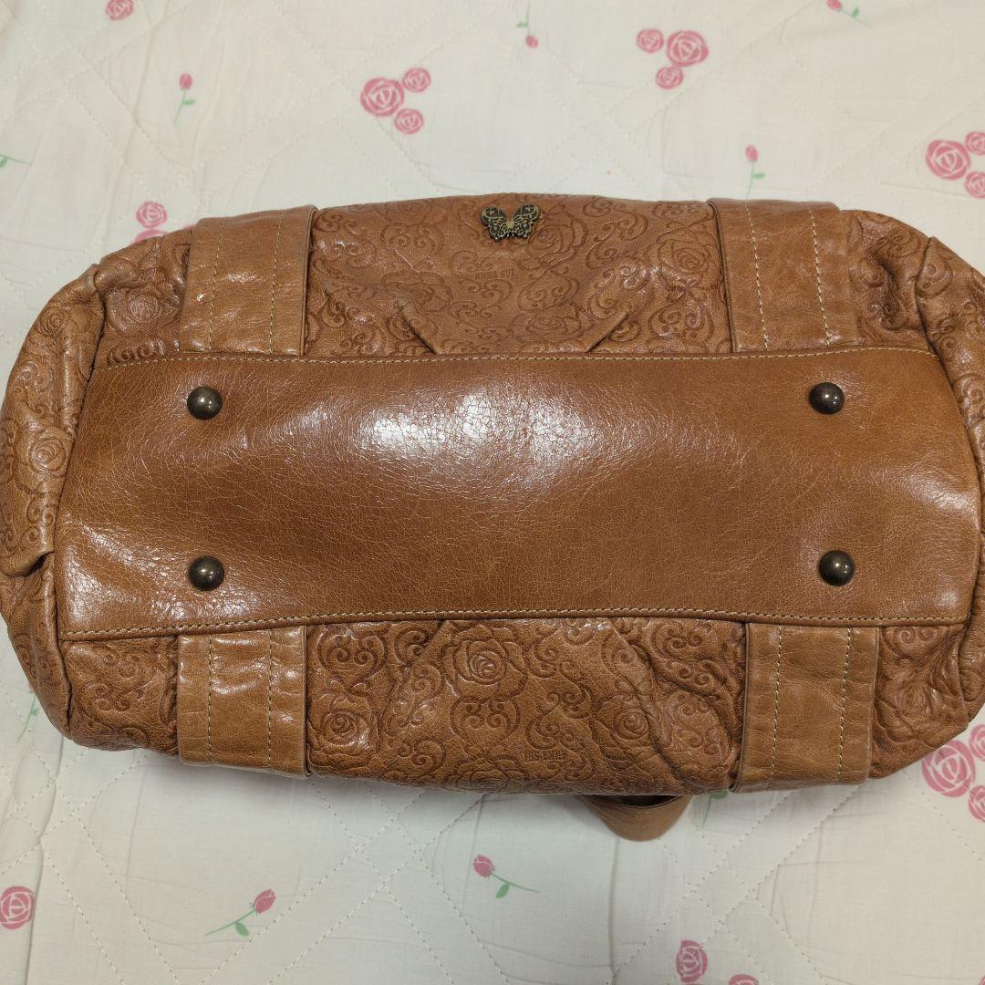 アナスイ　ANNA SUI　バッグ　ハンドバッグ　ショルダー　茶色