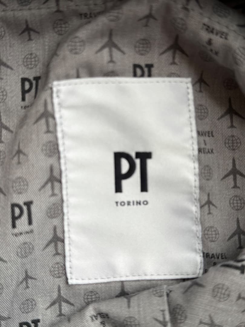 【最終価格】PT TORINO ネイビー ウィンドウペンチェック メンズ パンツ