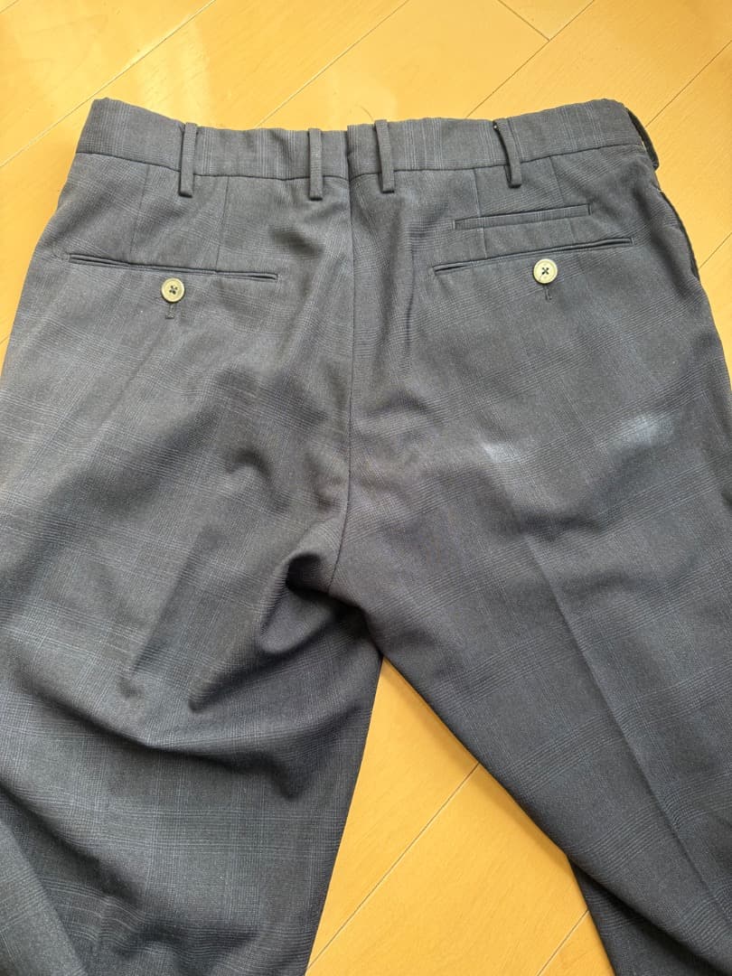 【最終価格】PT TORINO ネイビー ウィンドウペンチェック メンズ パンツ