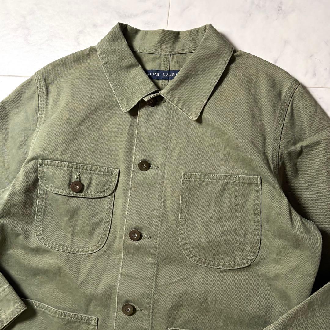 ラルフローレン カバーオール ワークジャケット 5f/L相当 カーキ