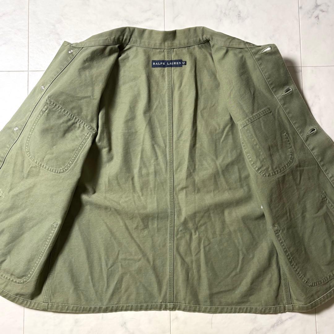 ラルフローレン カバーオール ワークジャケット 5f/L相当 カーキ