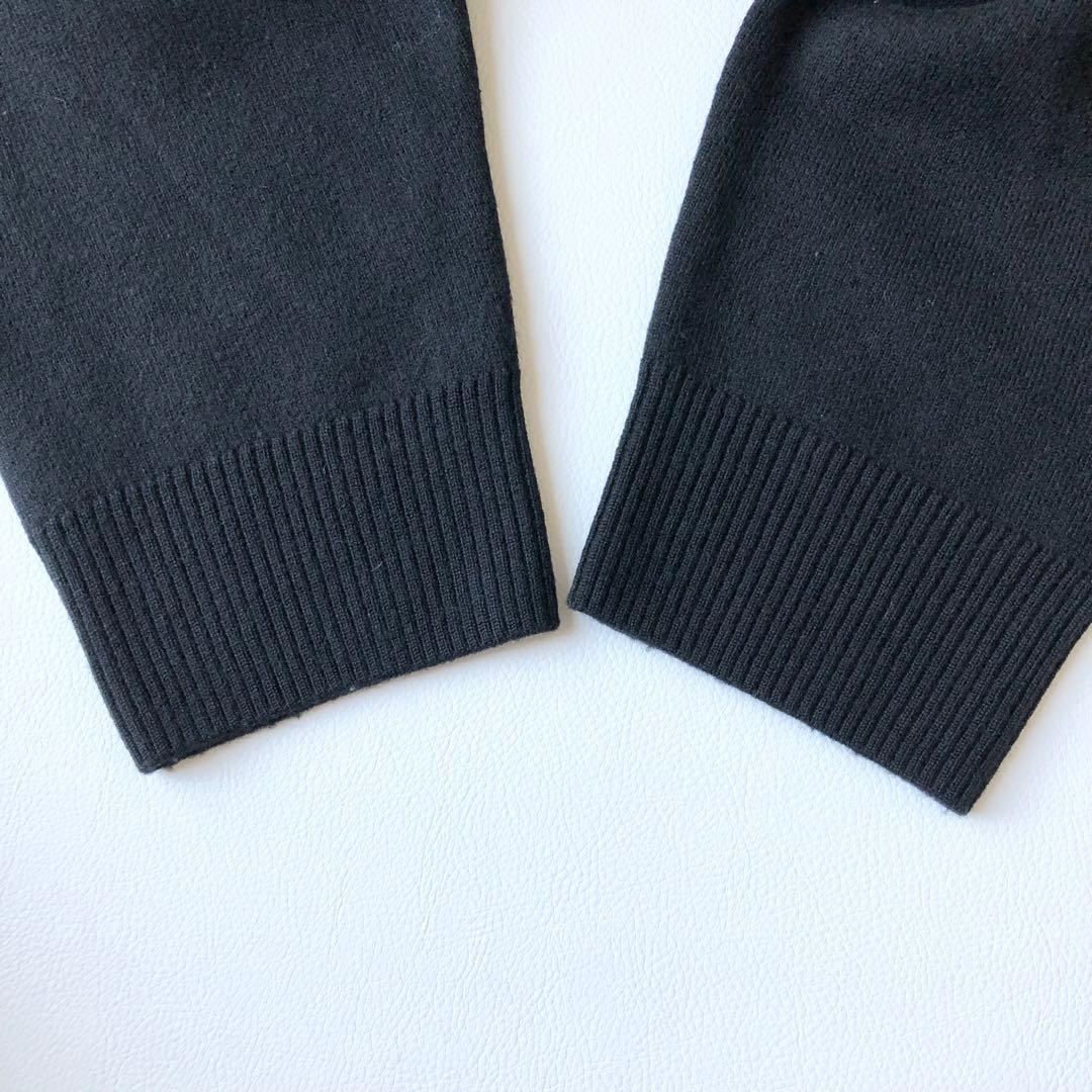 2762y美品カレンソロジー 24AW アッシュクウール金ボタンカーディガン 黒