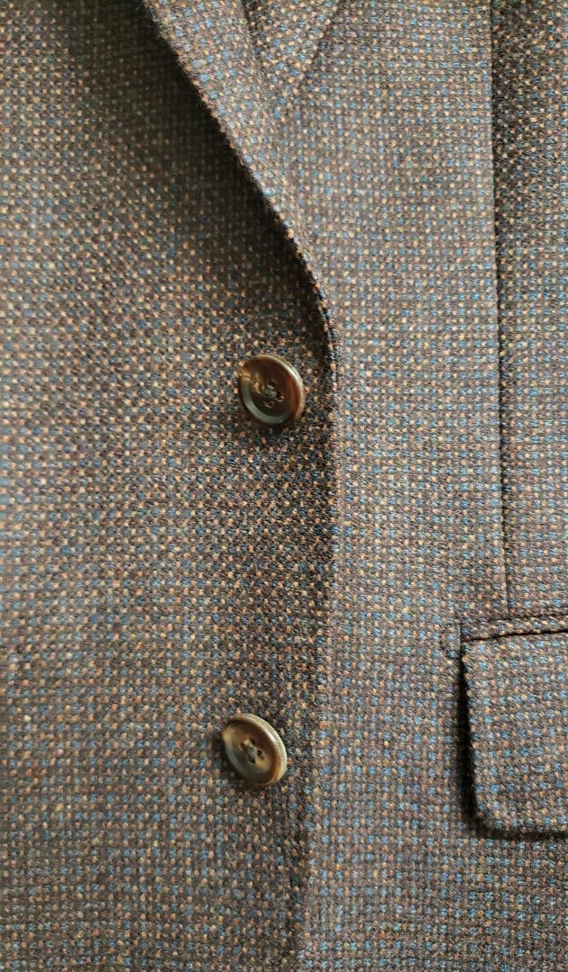 ロロピアーナ カシミヤ混ウール ダークブラウン テーラードジャケット