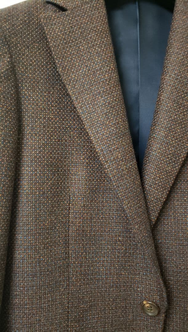 ロロピアーナ カシミヤ混ウール ダークブラウン テーラードジャケット