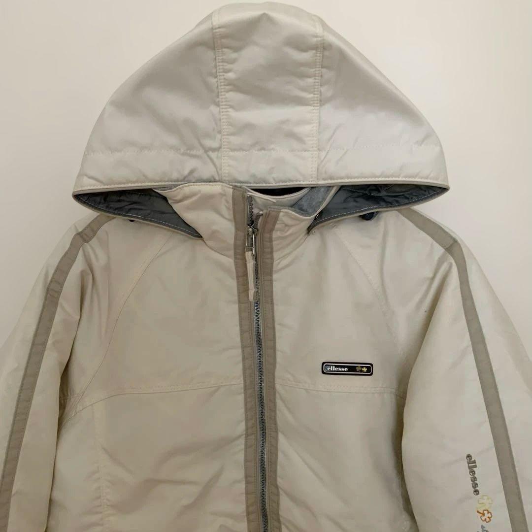 ellesse ベージュ スキーウェア 上下グローブセット