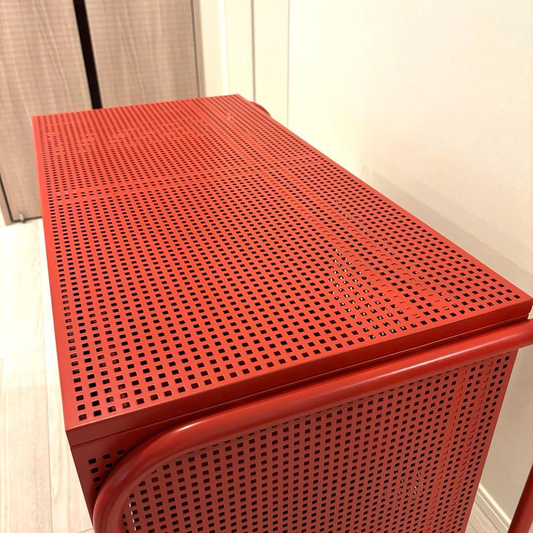 【廃盤品】IKEA キャビネット ニッケビー レッド