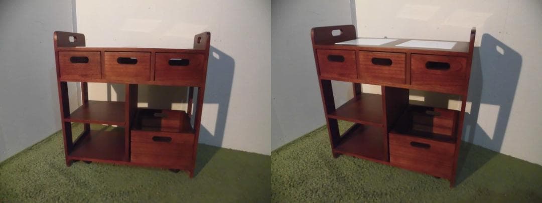 送料無料/アウトレット【限定品/新品/送料無料】天然木キッチンワゴンカウンター