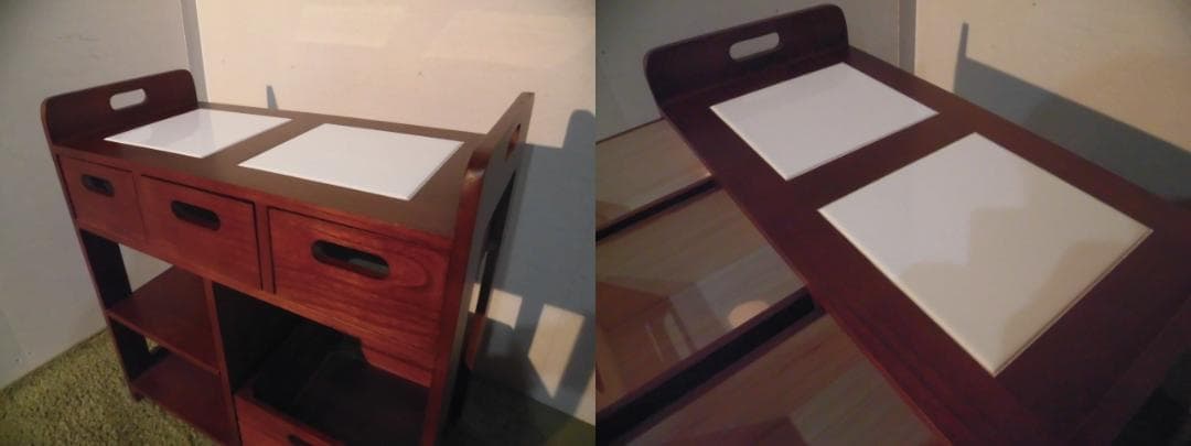 送料無料/アウトレット【限定品/新品/送料無料】天然木キッチンワゴンカウンター