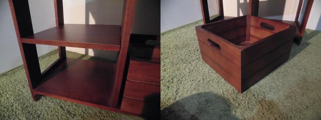 送料無料/アウトレット【限定品/新品/送料無料】天然木キッチンワゴンカウンター