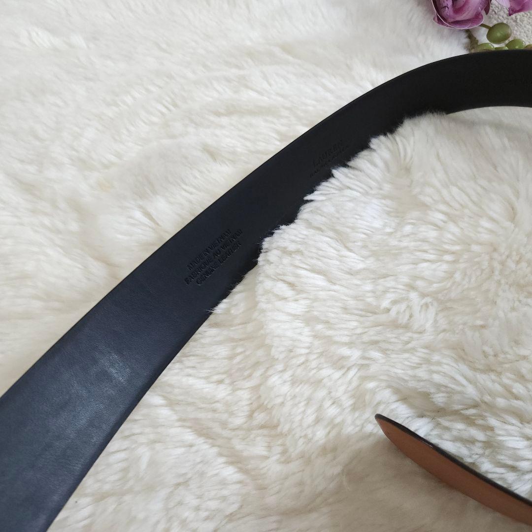 新品 LAUREN RALPH LAUREN ゴールドバックル 牛革ベルト