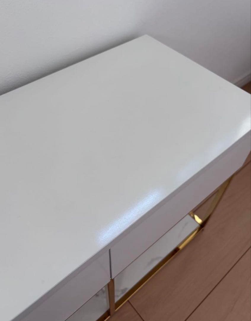 【美品】ホワイトモダンテレビボード 引き出し付き