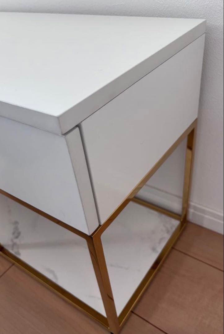 【美品】ホワイトモダンテレビボード 引き出し付き