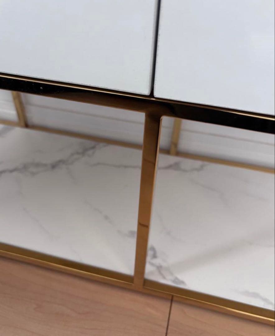 【美品】ホワイトモダンテレビボード 引き出し付き