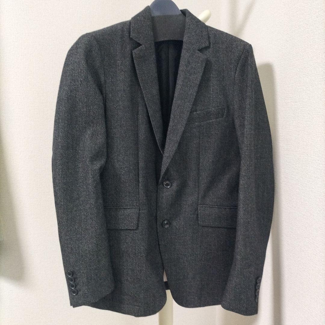 ジュンハシモト　ナノライブラリー　グレー　ウール混紡 シングルブレストスーツ