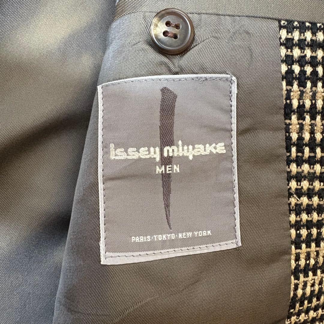 イッセイミヤケ 80s 筆タグ テーラードジャケット ツイード ヴィンテージ M