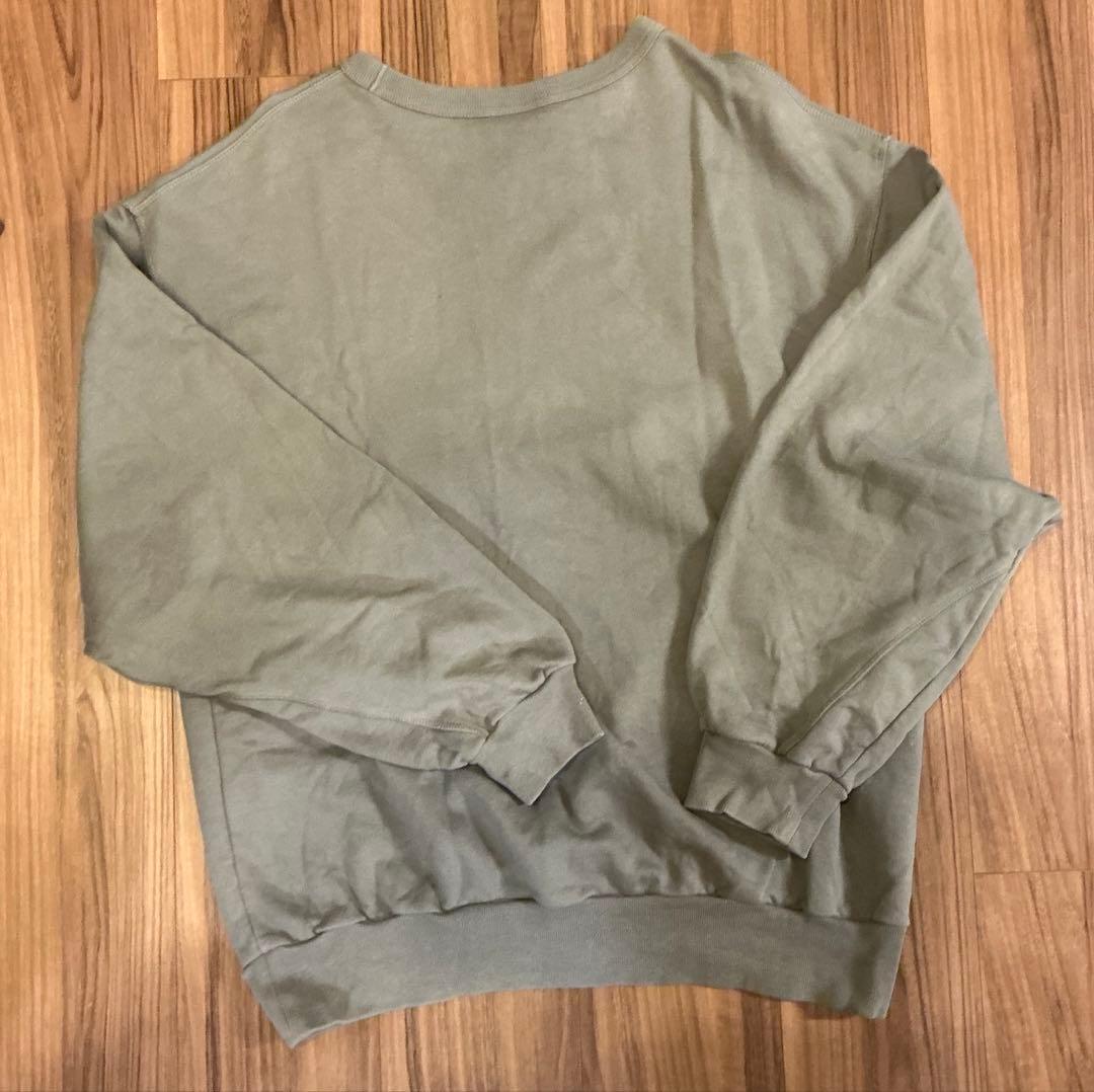 グレー コットン クルーネック スウェット