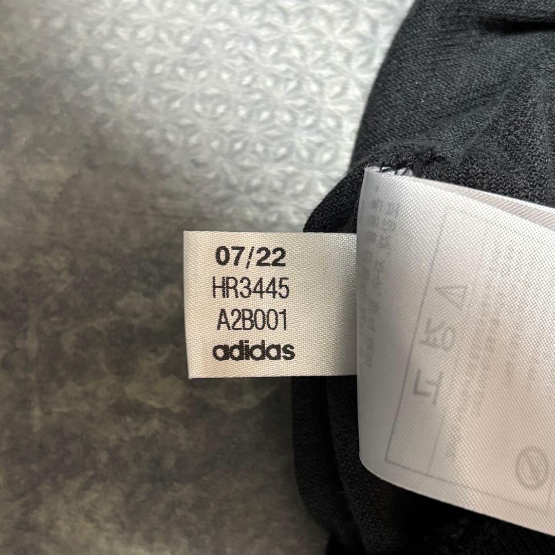 希少▲2XL アディダス ベロア トラックジャケット 黒 金 刺繍ロゴ 常田大希