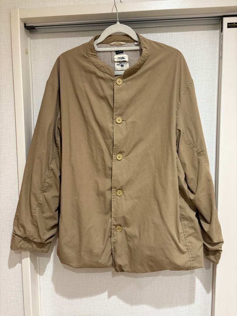 nanamica band collar jacket L ベージュ