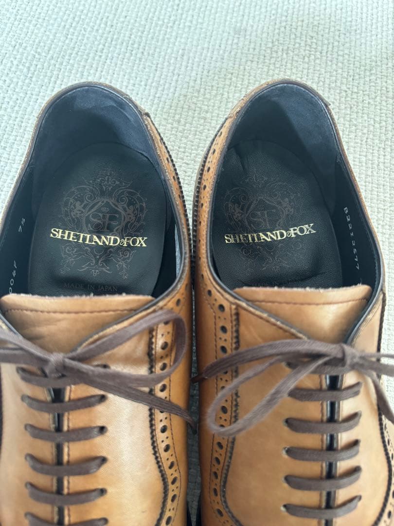 ☆極美品箱付☆ SHETLANDFOX コベントリー　セミブローグ