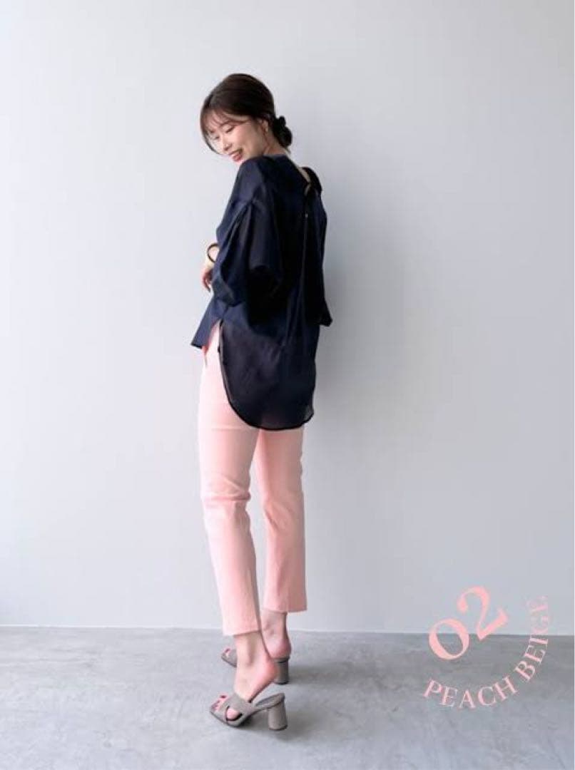 stola. モッツァレラパンツ ピーチベージュ