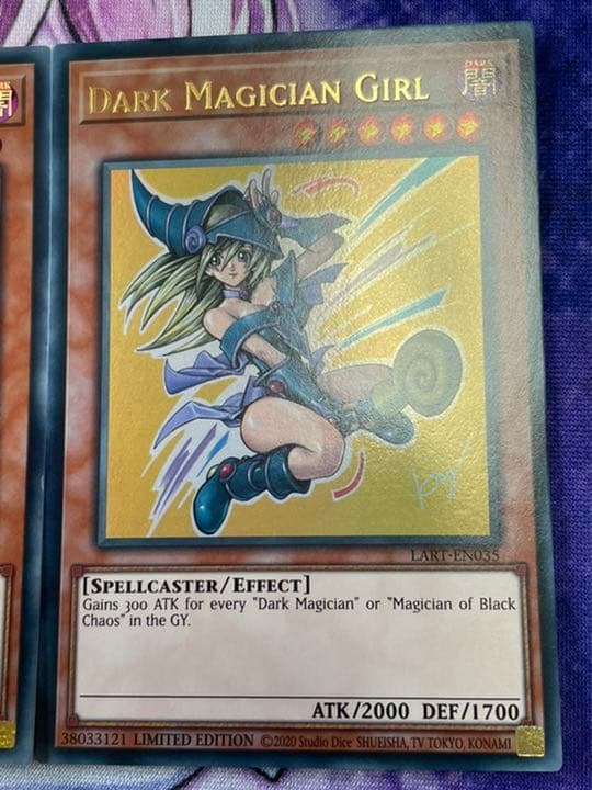 遊戯王 英語 EU版 ブラックマジシャンガール LART ロストアート 3枚