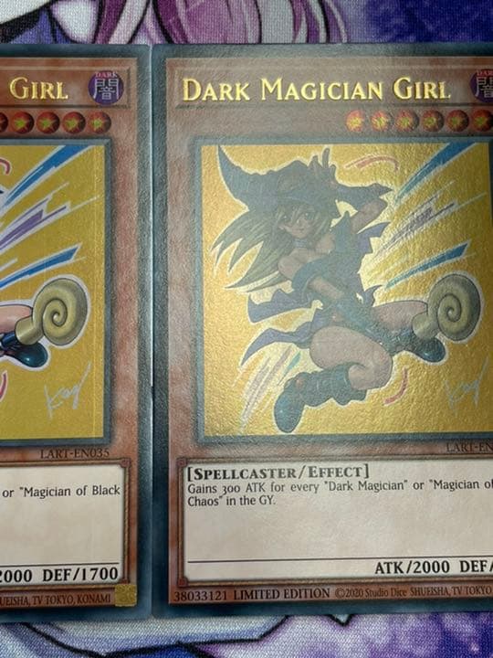 遊戯王 英語 EU版 ブラックマジシャンガール LART ロストアート 3枚