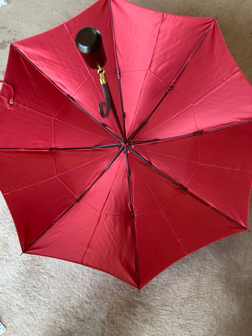 【新品未使用】前原光栄商店 トンボ洋傘 折り畳み傘（赤）