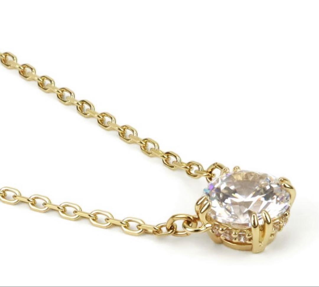 スワロフスキー SWAROVSKI 一粒ネックレス ボックス 保証書付き