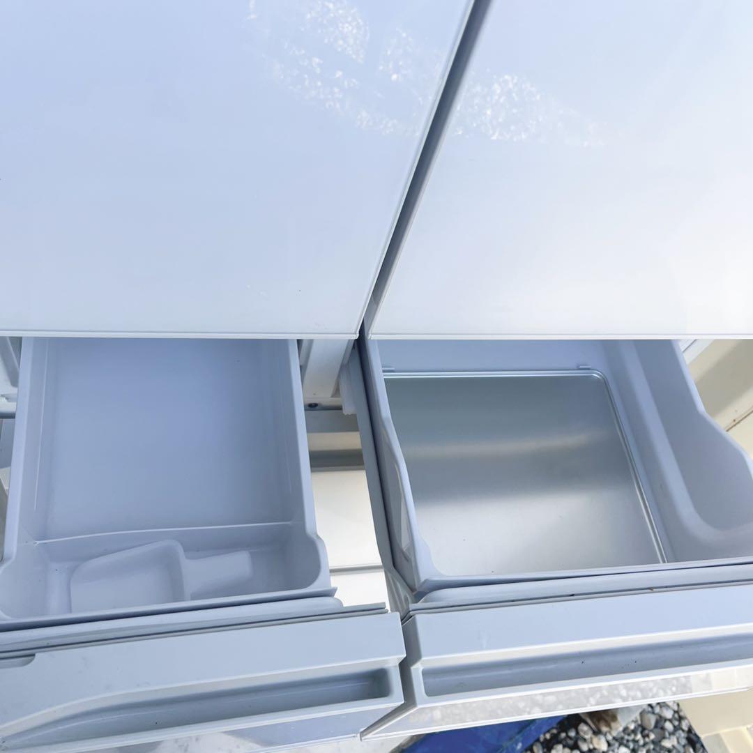 取付無料！日立真空チルド搭載自動製氷付きおしゃれホワイト6ドア冷蔵庫！洗濯機