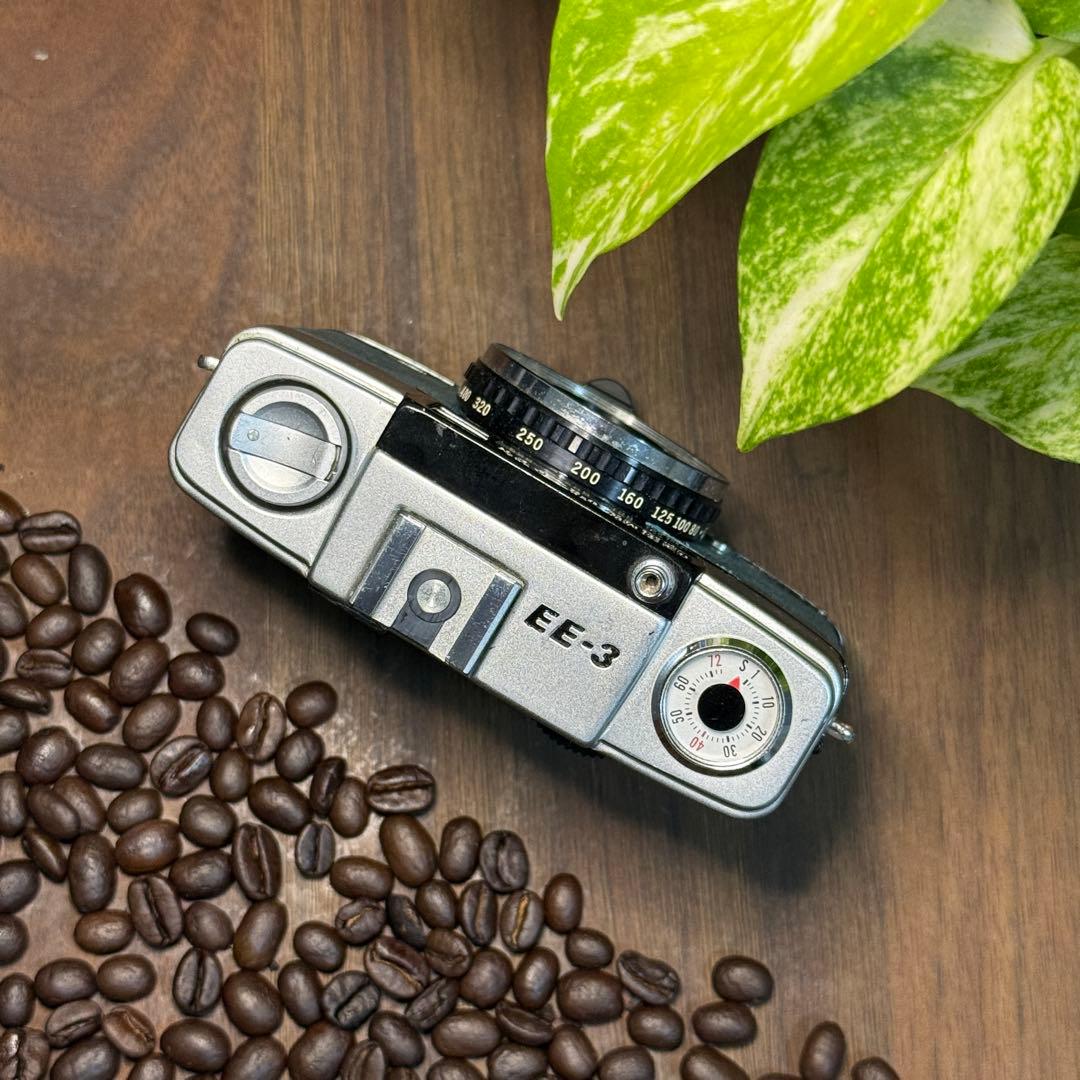 ✴️シボ革グリーンレザー✴️実写・分解整備済✴️オリンパスPEN EE-3 美品‼️