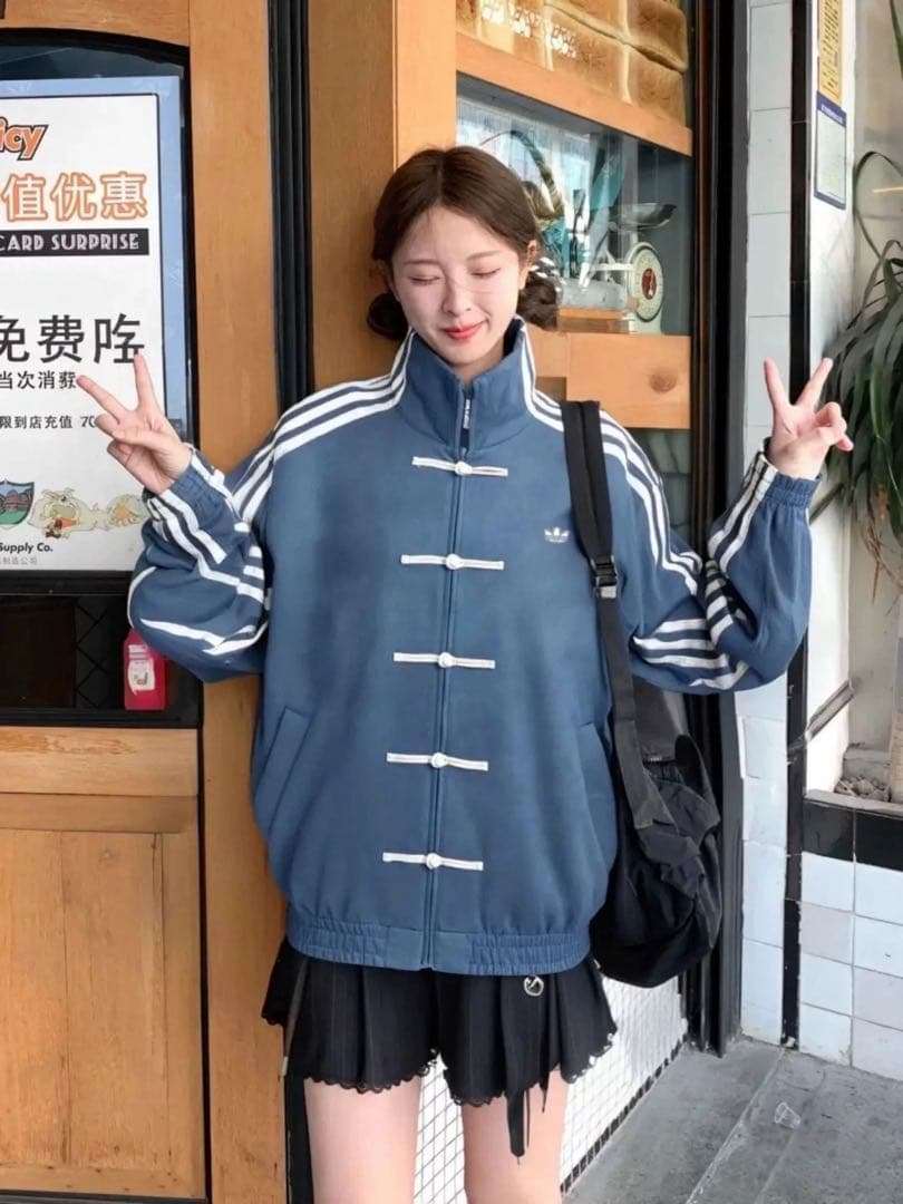 Adidas アディダス 中国限定 巳年チャイナトラックジャケット ネイビーM