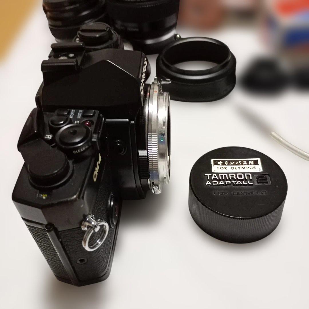 フィルムカメラ Olympus OM-4+ Auto- 50 f1.8+teleplus MC7