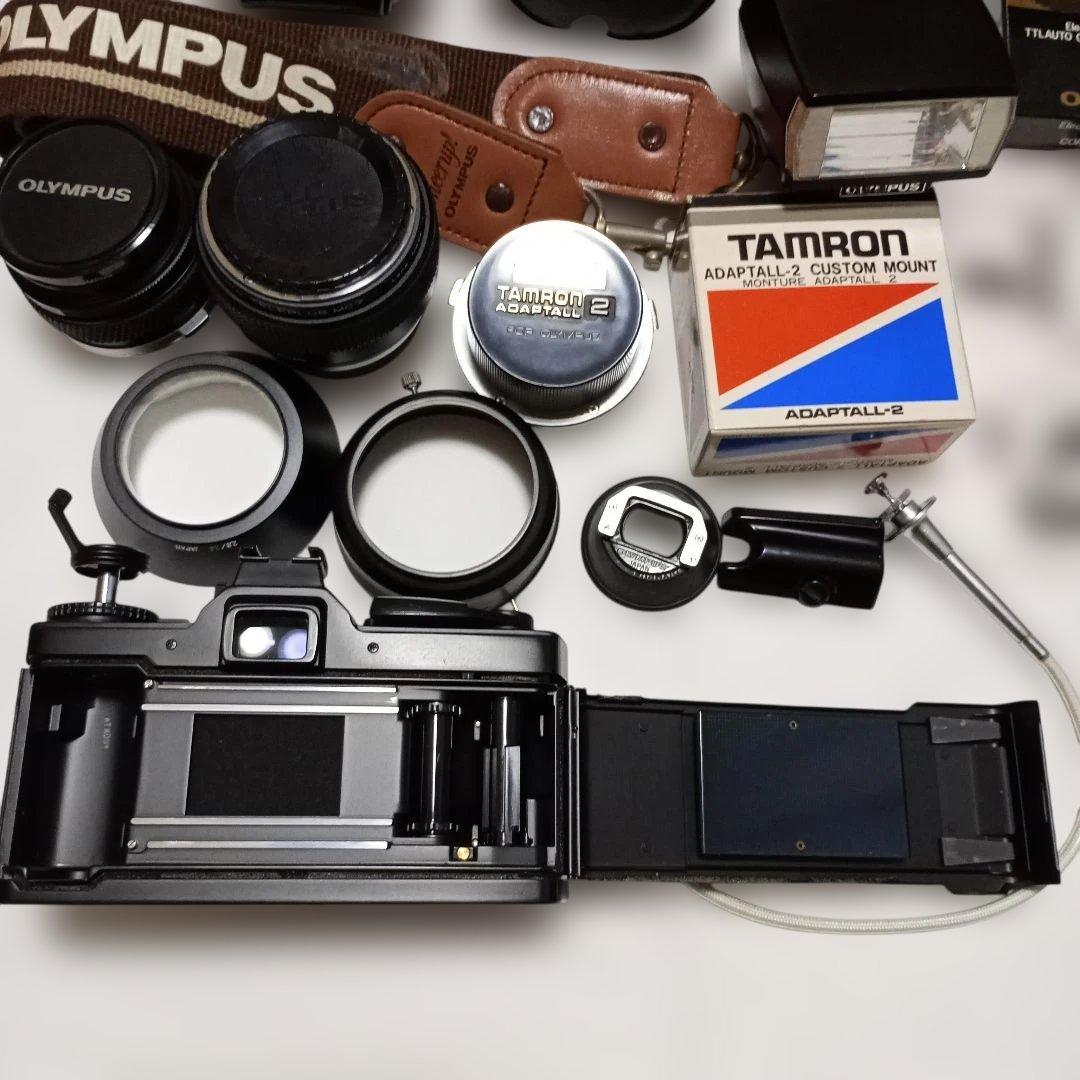 フィルムカメラ Olympus OM-4+ Auto- 50 f1.8+teleplus MC7