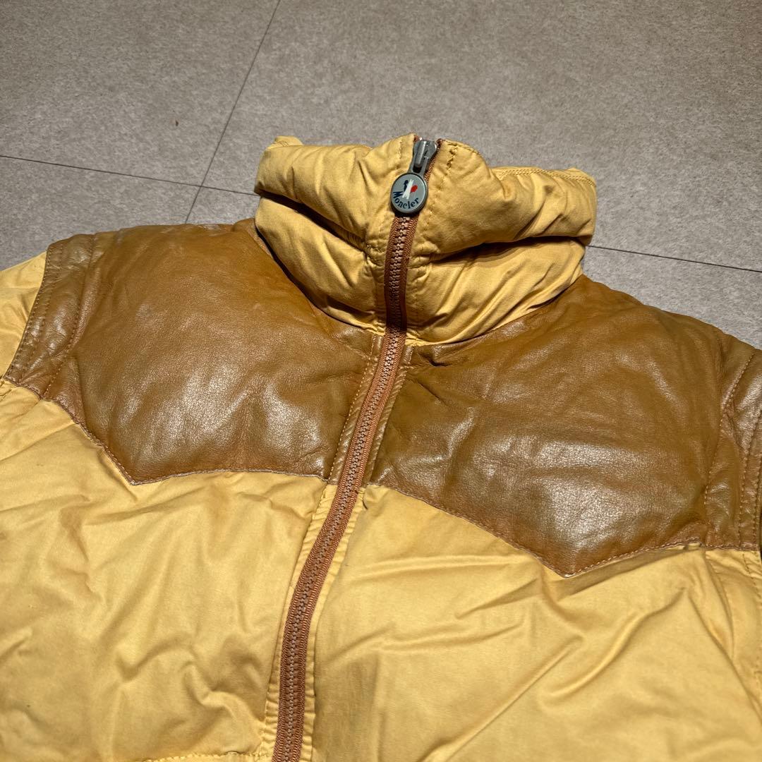 Moncler ダウンジャケット　ダウンベスト　レザー　80s 90s