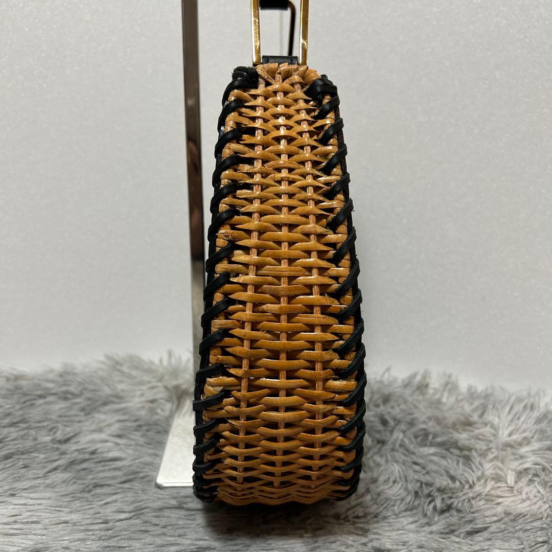 【未使用】VIOLAd’ORO MIRO かごバッグ レザー×ラタン