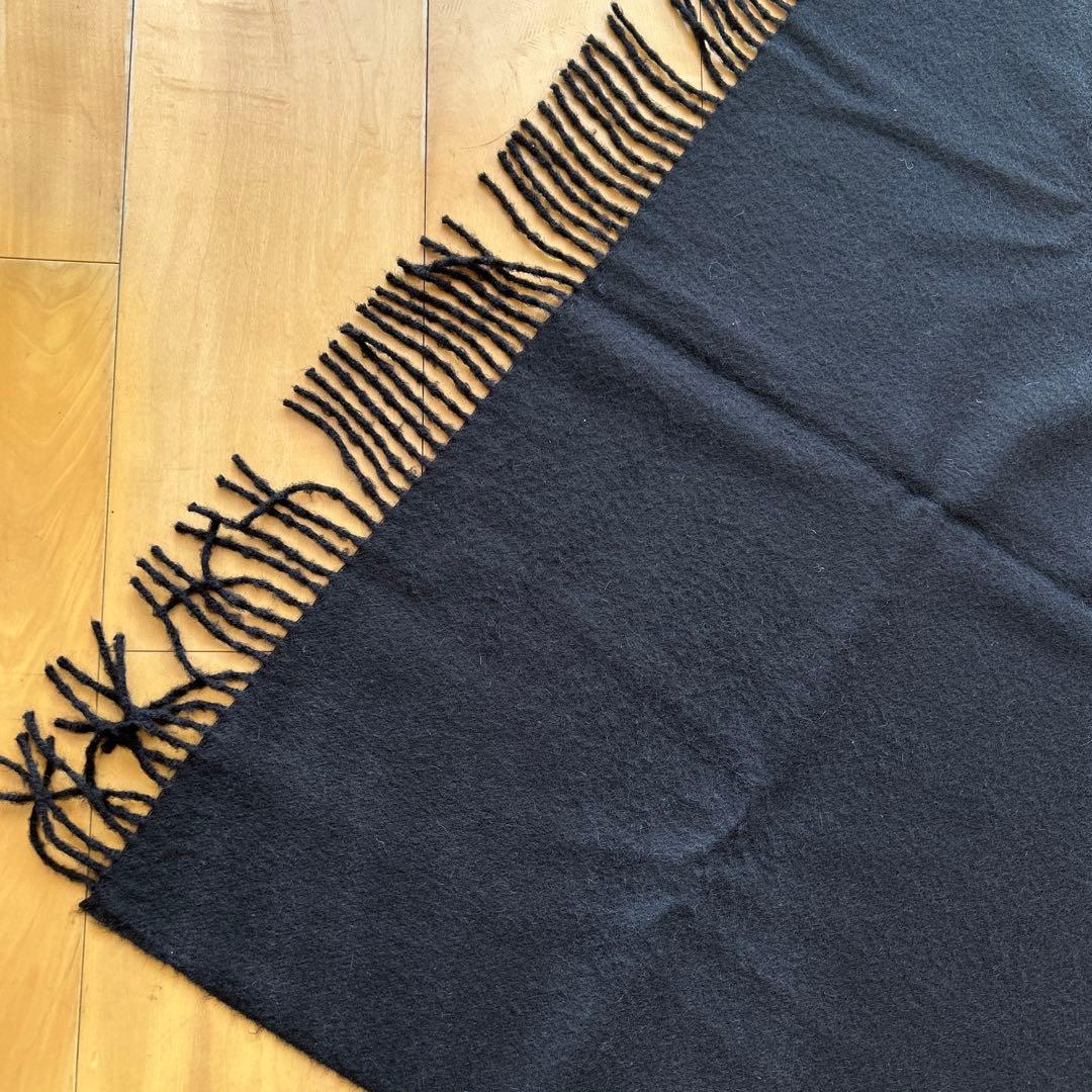 イノウエブラザーズ 大判ストール　ブラック　アルパカストール