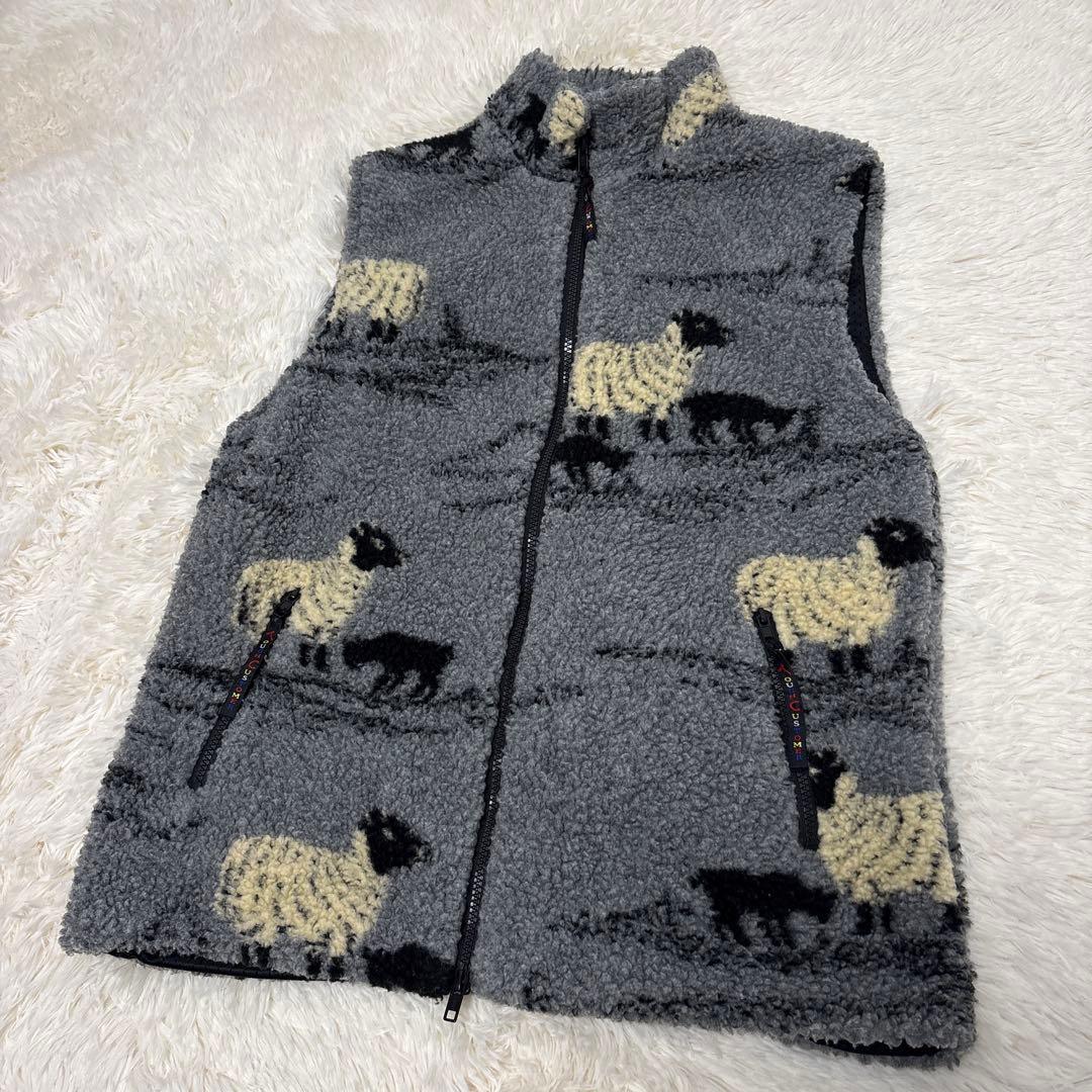 ▪️ ▼farfield original ボアベスト　シープ柄　フリースベスト