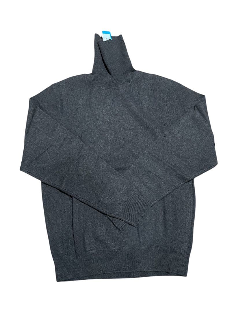 【Franco Spada】新品未使用 ネイビー カシミア100% タートル L