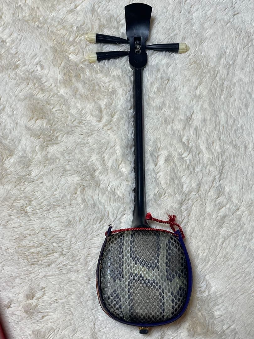 三味線 本体 ヘビ革