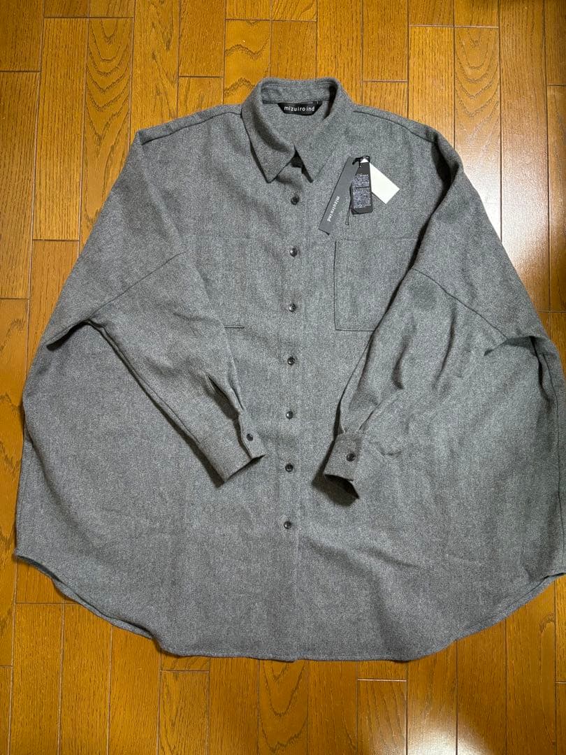 mizuiro ind ポケット付きワイドシャツ 羽織り 2025AW
