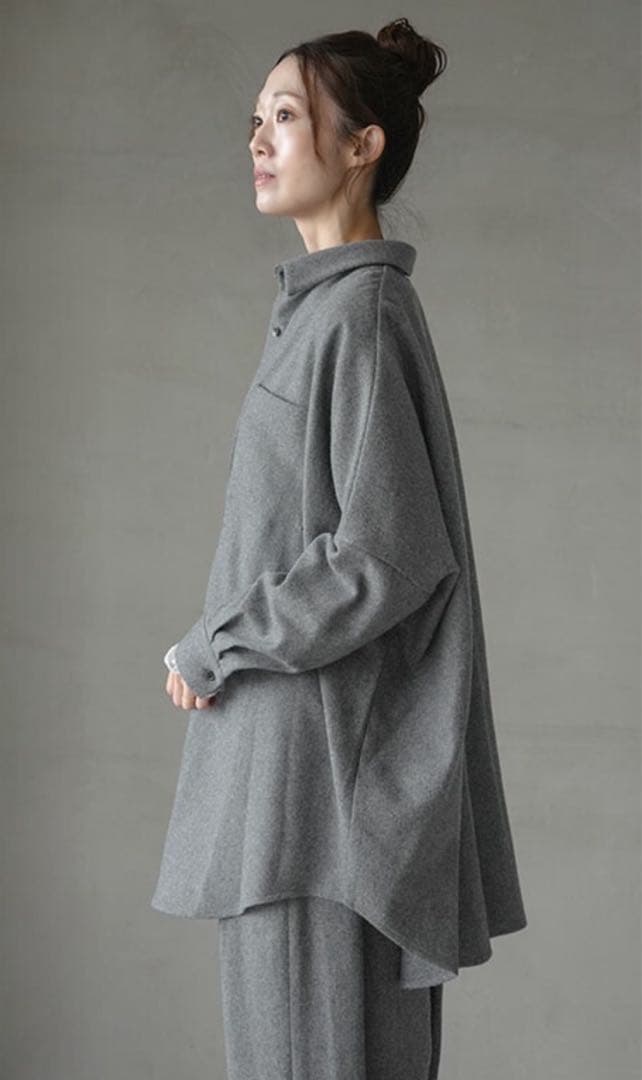 mizuiro ind ポケット付きワイドシャツ 羽織り 2025AW